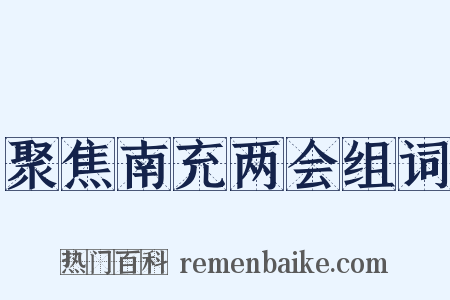 聚焦南充两会组词是什么意思的图片